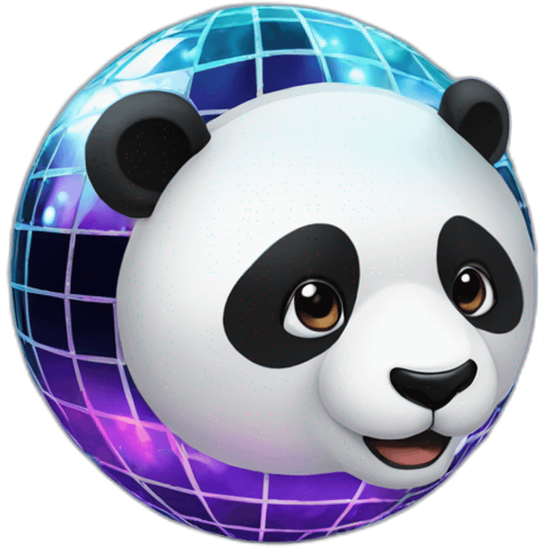 Panda disco ball emoji