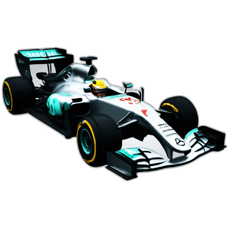 Formula one car Mercedes emoji