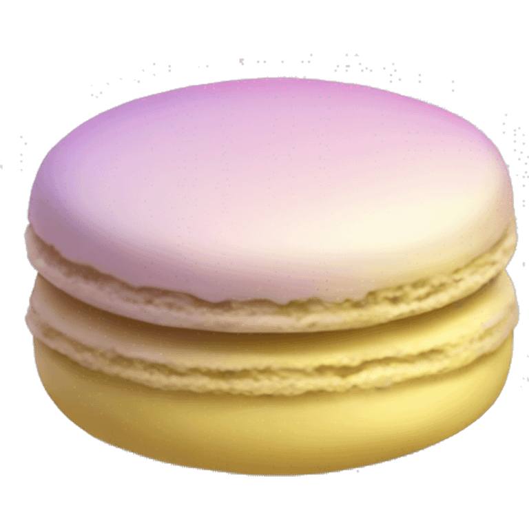 Realistic pastel yellow macaroon emoji