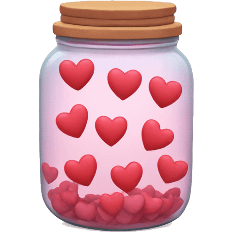 Jar filled with hearts  emoji