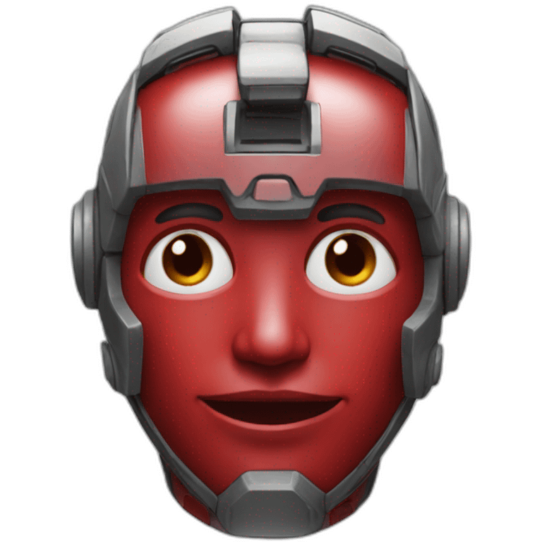 ai bot red color scheme emoji