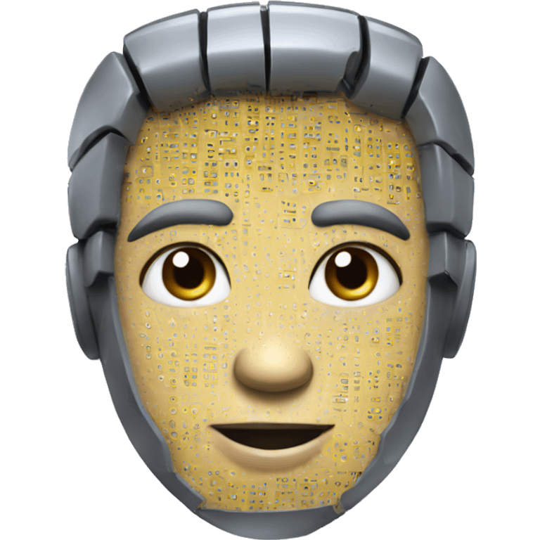 ai computer android person chip cuter eyes emoji