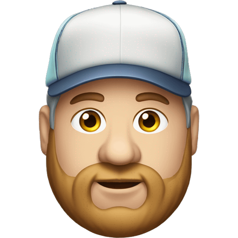 Fat Jewish man in his 30s wearing trucker hat  emoji