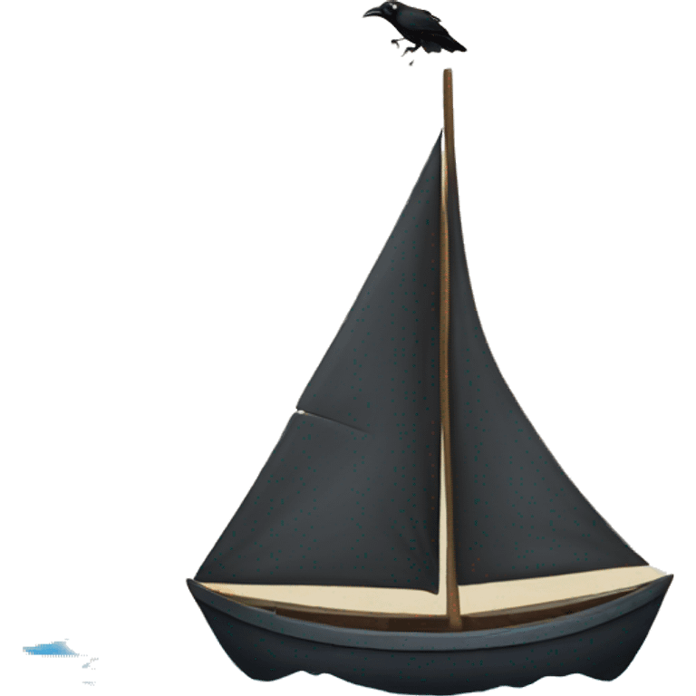 crow in a sailboat emoji