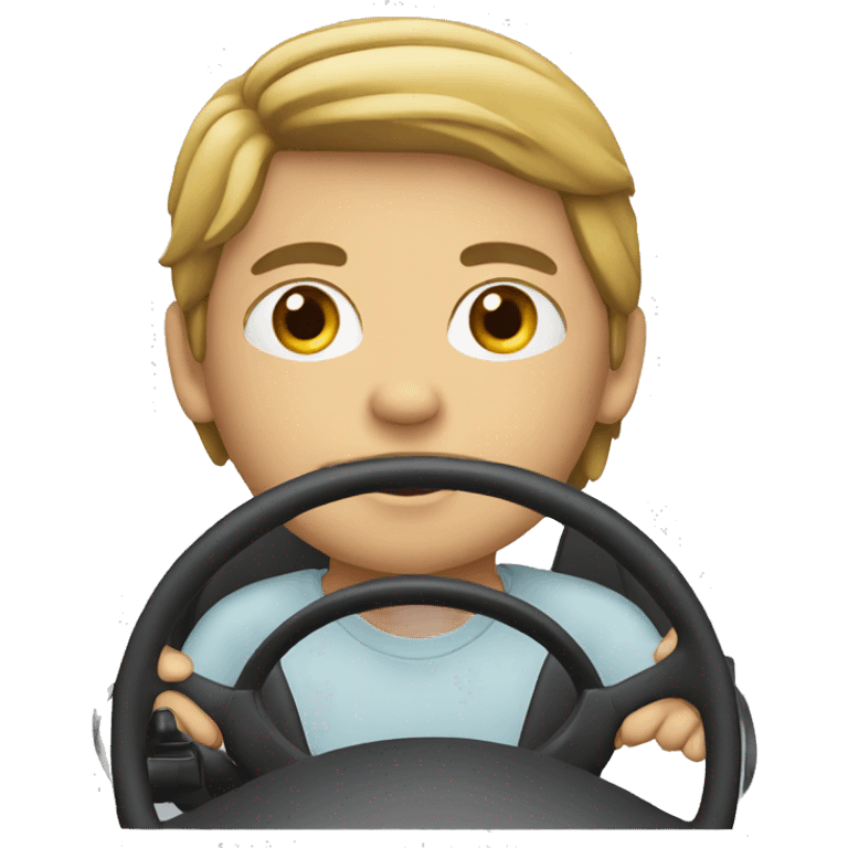 Person driving a car emoji