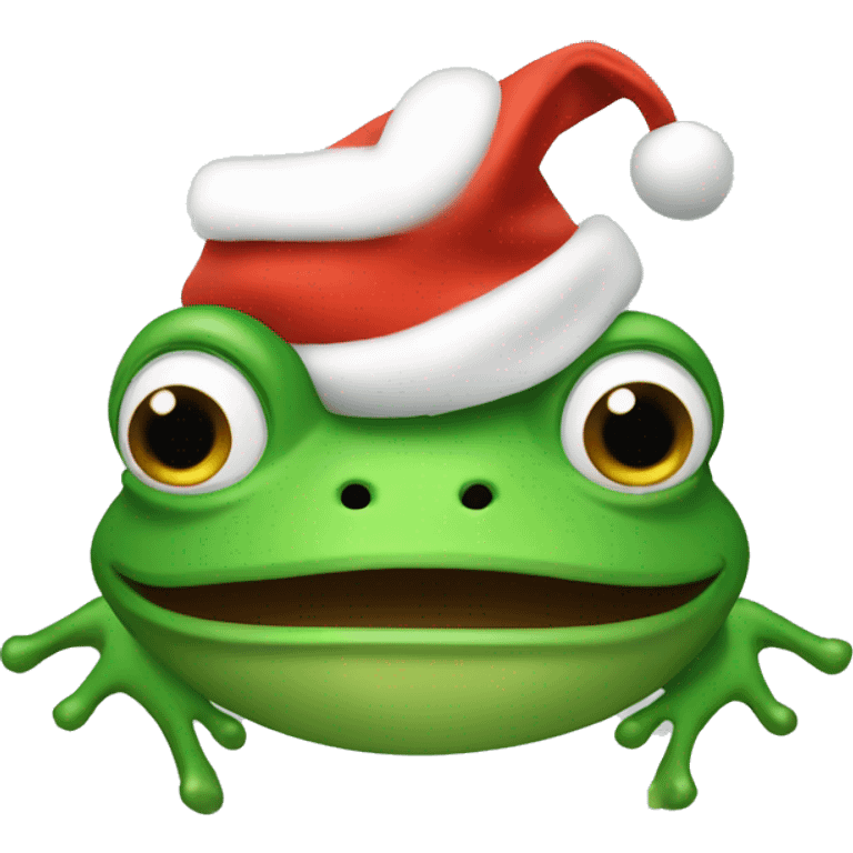 Grenouille père noel emoji