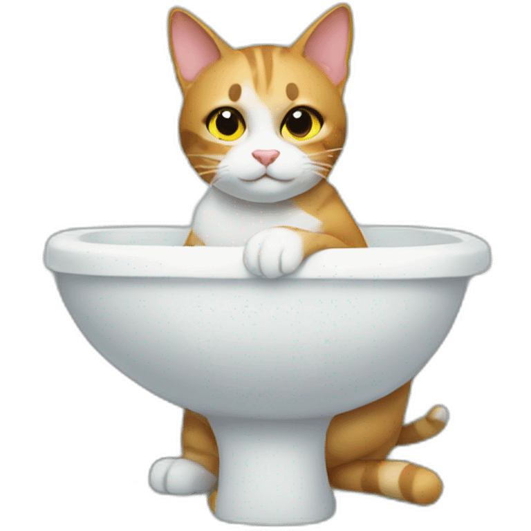 cat in bathroom emoji