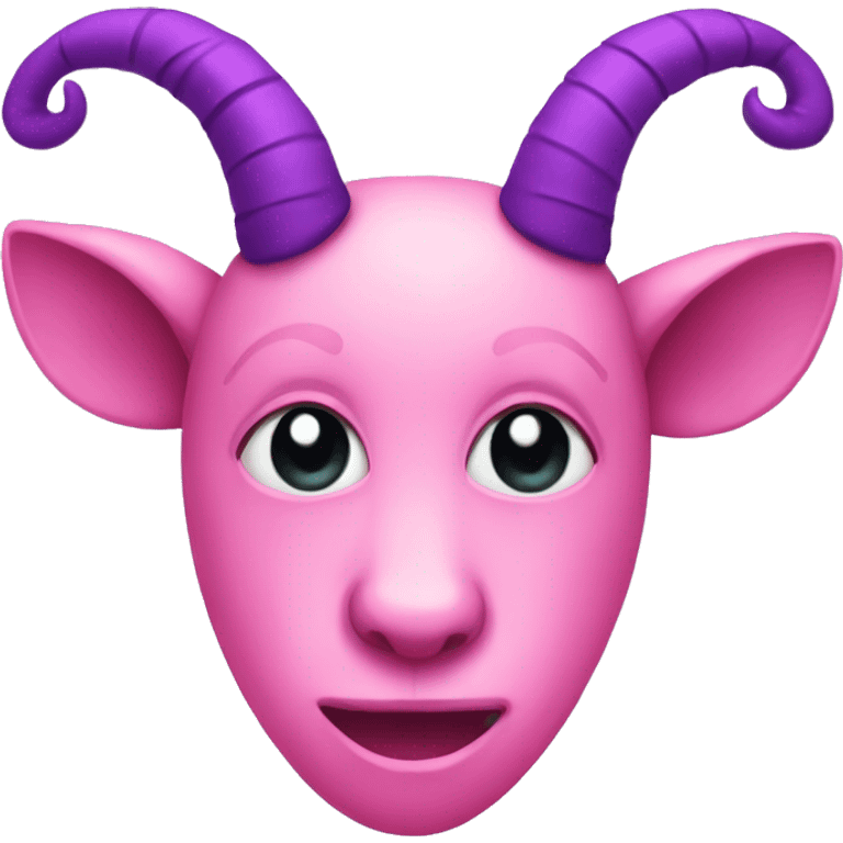 lovely pink heart with purple horns emoji