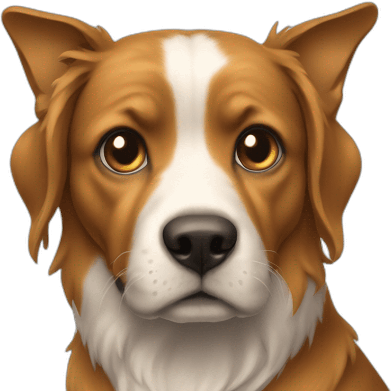 chat sur un chien emoji