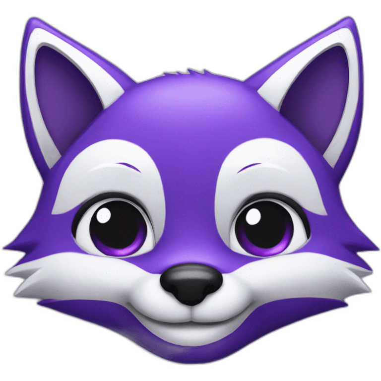 a purple fox smiling emoji