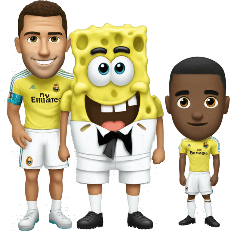 spongebob with cr7 in real madrid emoji