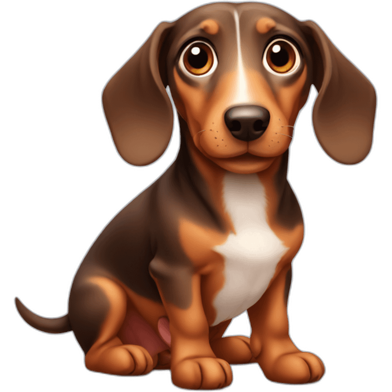 Cute dachshund emoji