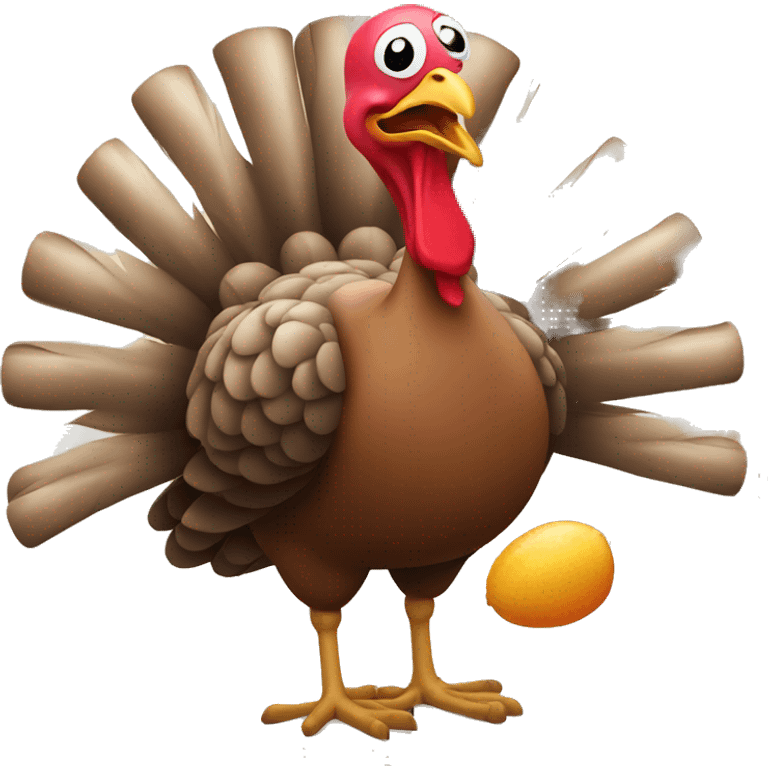 Turkey having a party and  emoji