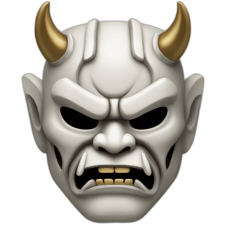 marble japanese oni mask emoji