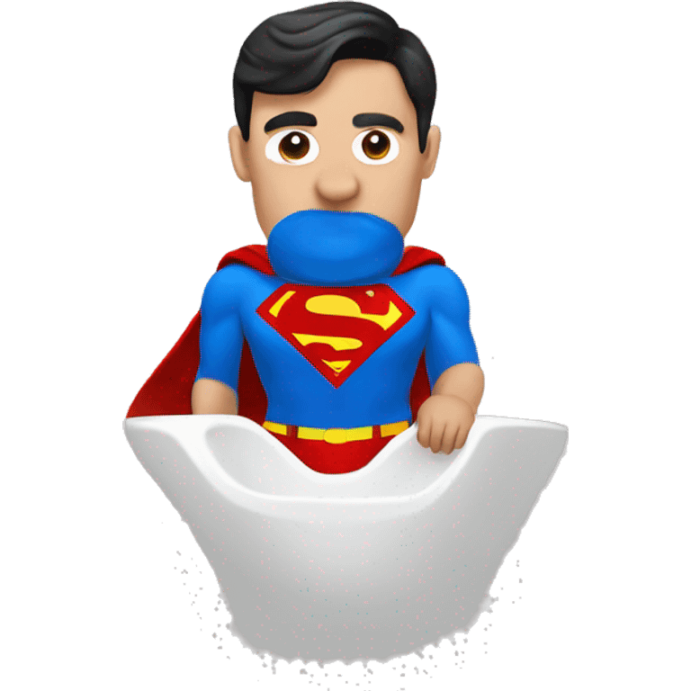 Superman toilet emoji