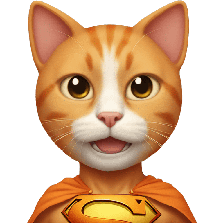 orange cat buff super man  emoji