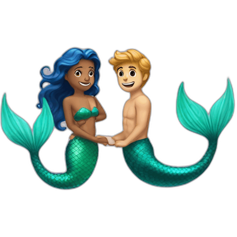 Mermaid and merman emoji