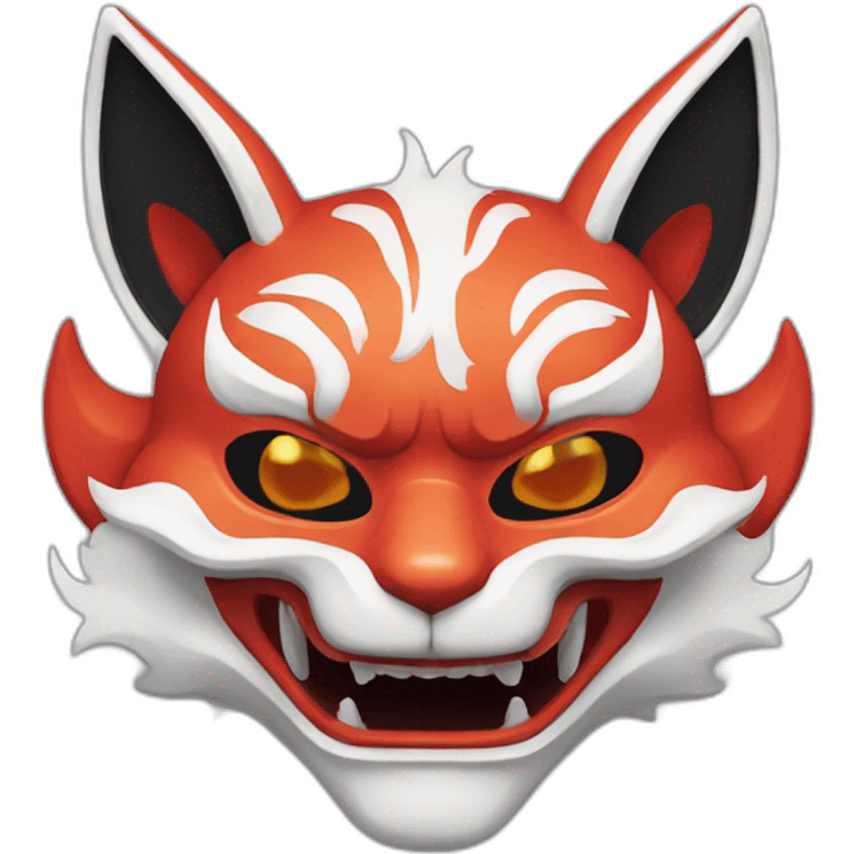 oni kitsune japanese mask emoji