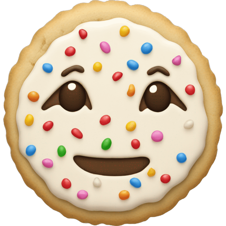 Sugar cookie with sprinkles emoji