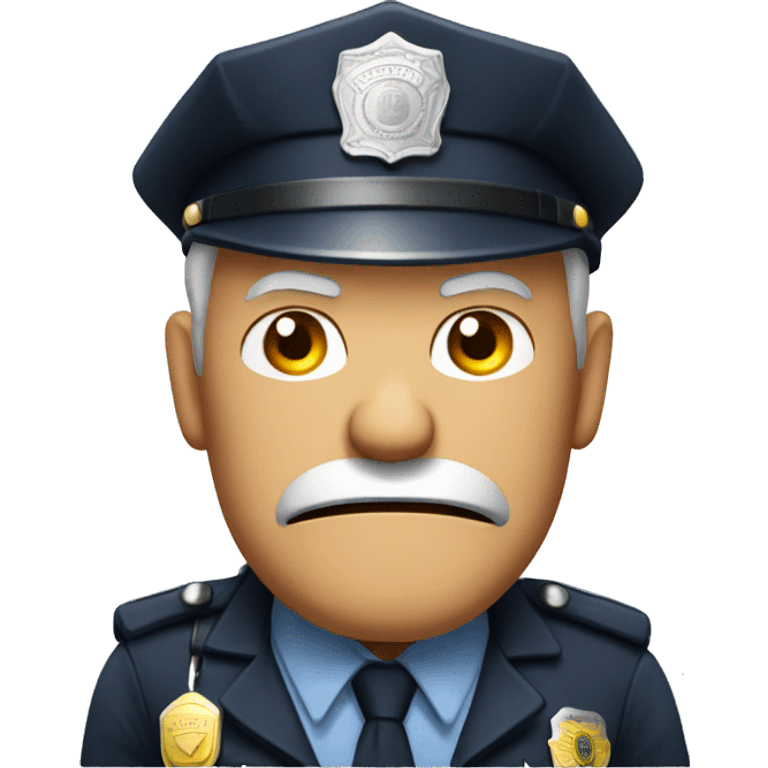 Older man policeman angry emoji