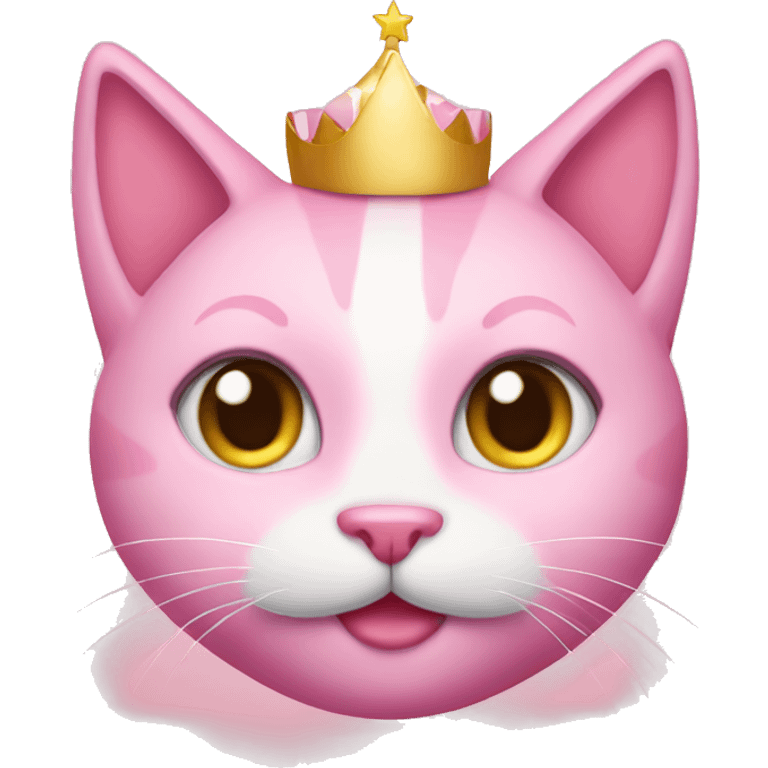 pink Cat birthday princess emoji