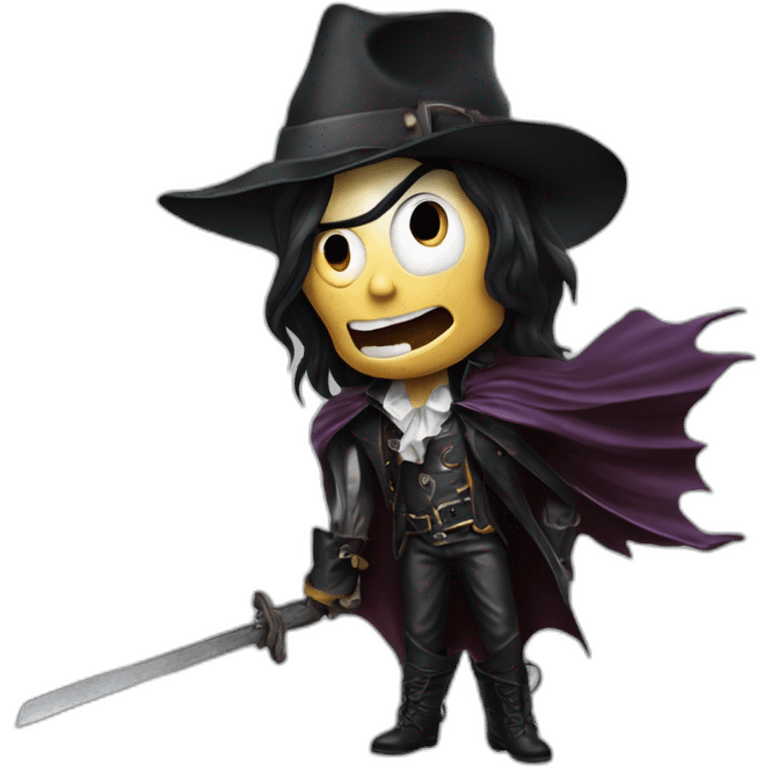 Van helsing killing vampire Michael Jackson with a wooden stake emoji