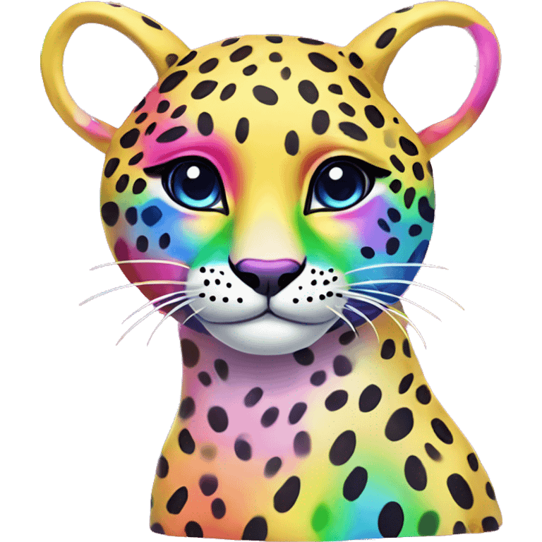 lisa frank rainbow cheetah emoji