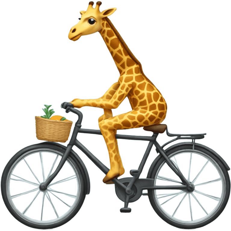 Giraffe riding a bike emoji