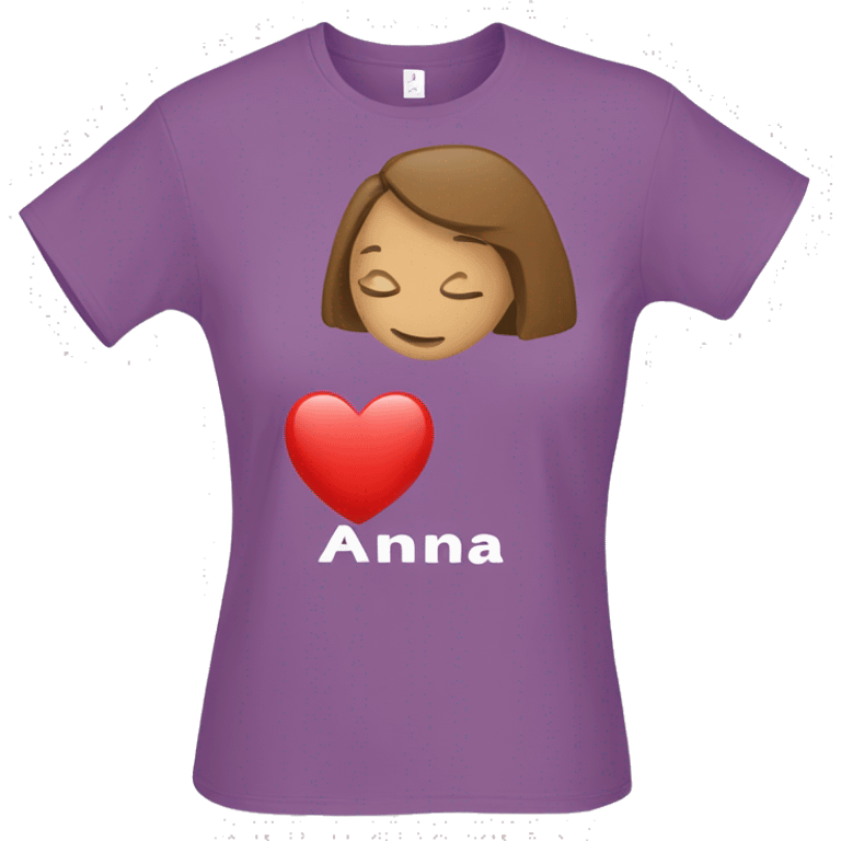 T-shirt with the inscription “I ❤️anna ” emoji