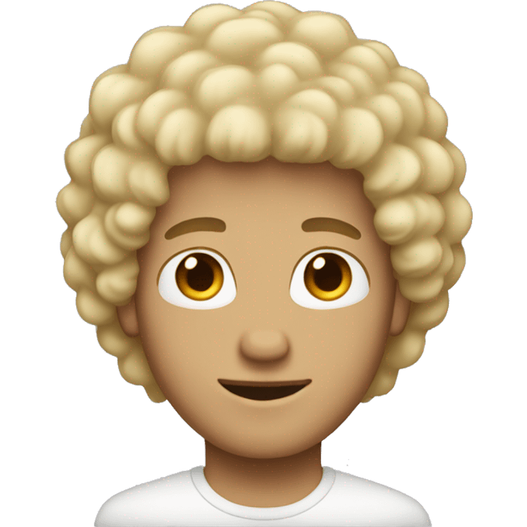 blond guy with short curly afro emoji