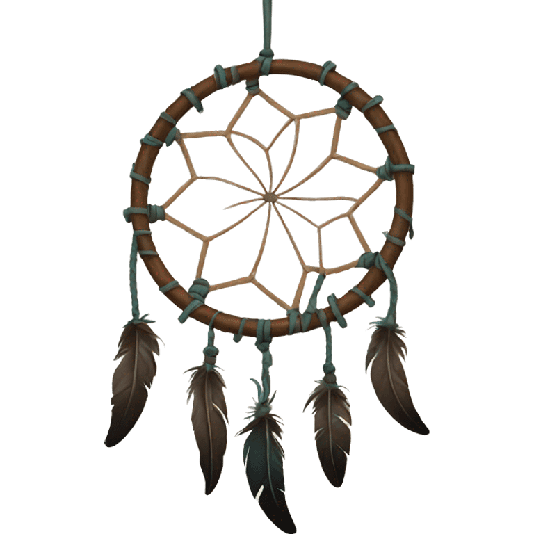  A dreamcatcher with a hanging crescent  emoji