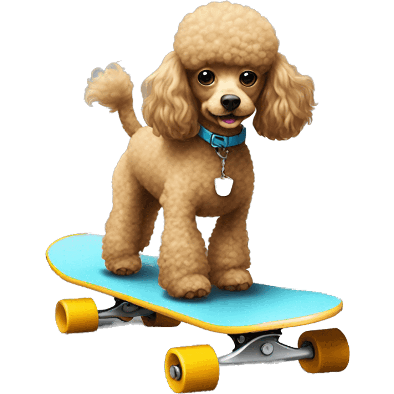 Poodle on skateboard emoji