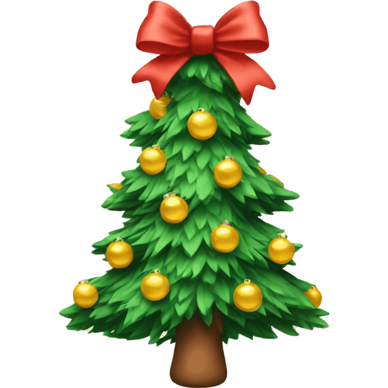 Chrismas tree with bow emoji