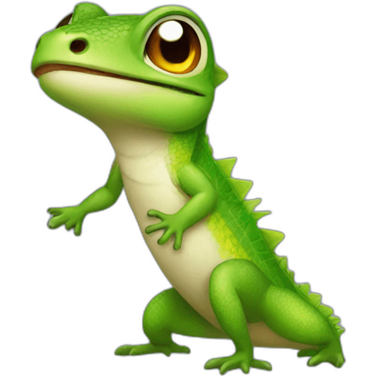 Lézard with parot emoji