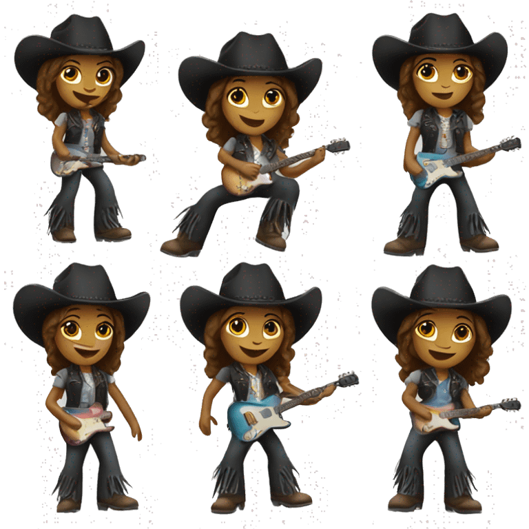 cowboy rockstar female emoji