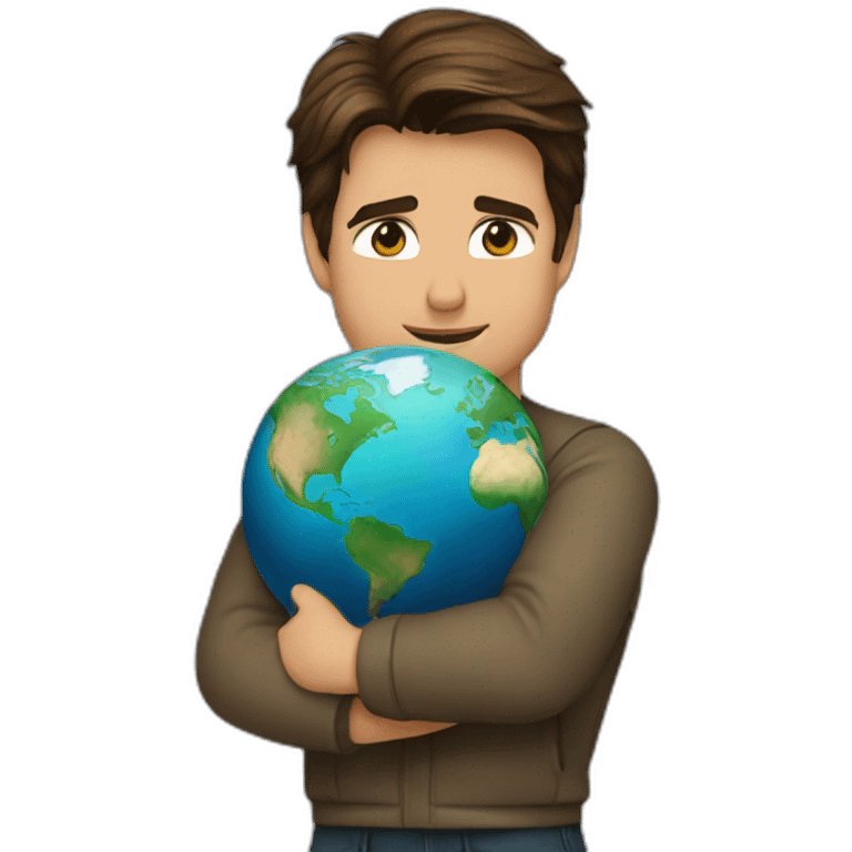 tom cruise hugs the earth emoji