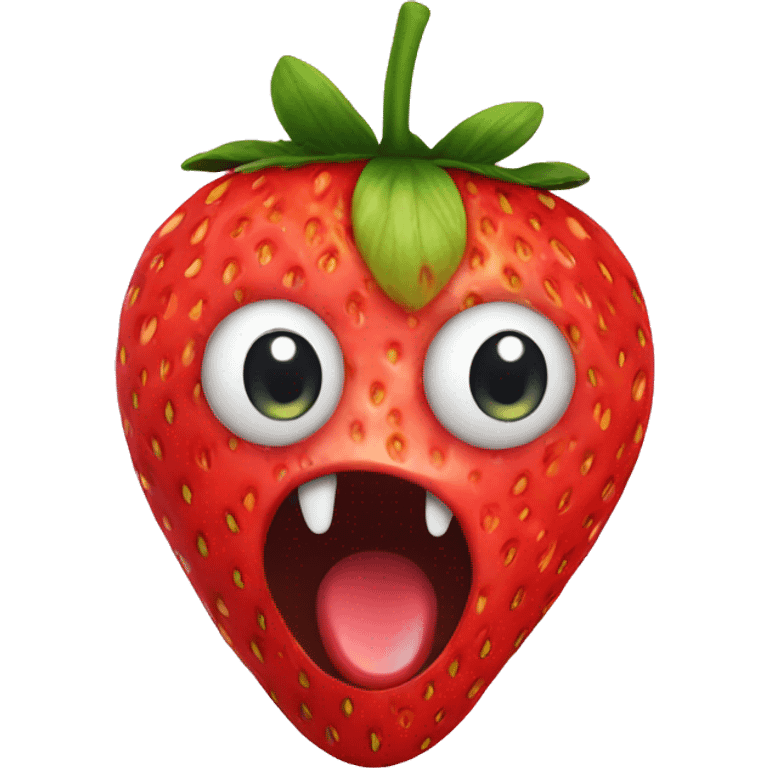 Monster strawberry  emoji