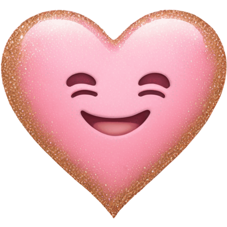 soft pink heart with glitter emoji