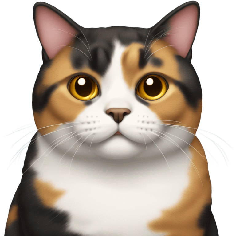 Fat calico cat emoji