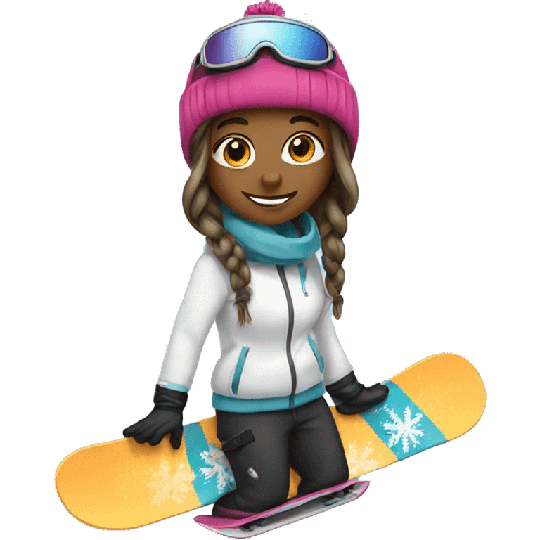 Snowboarding girl  emoji