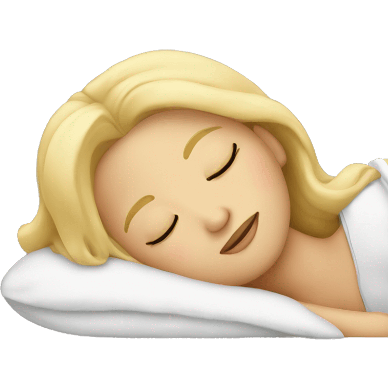 Blonde girl sleeping  emoji