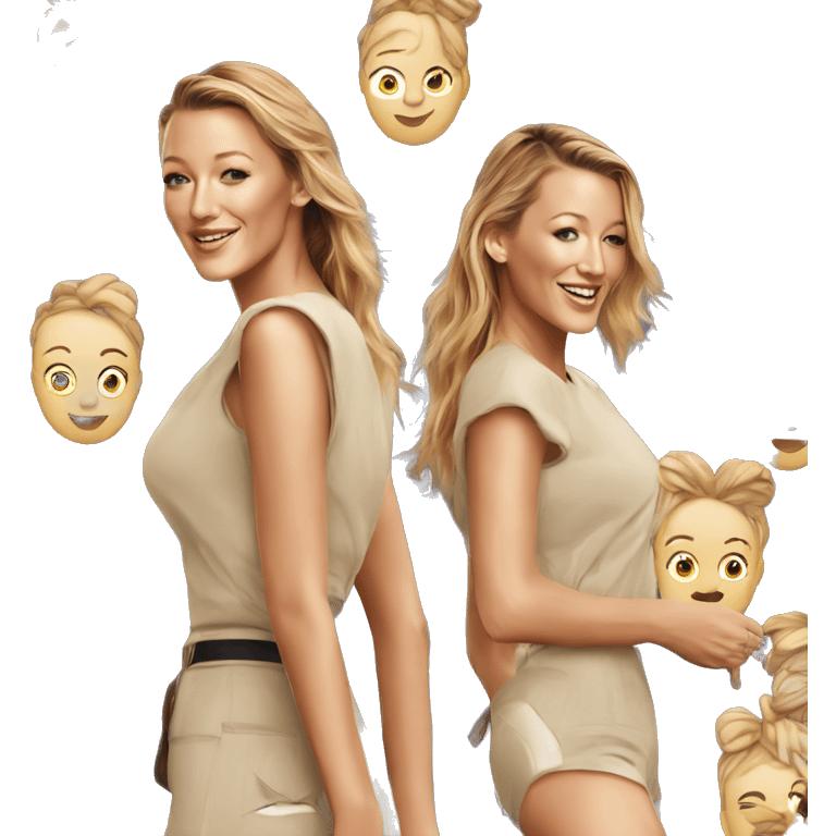 blake lively wearing tee emoji