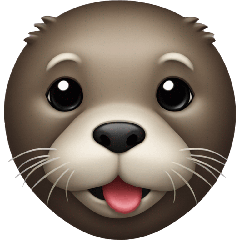 A sea otter with human lips  emoji