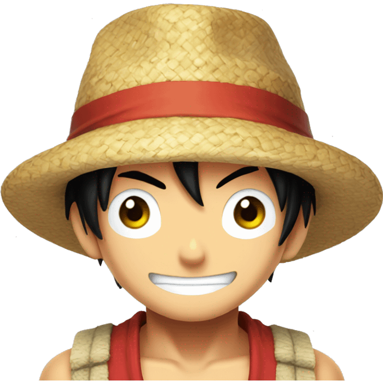 Luffy with strawhat emoji