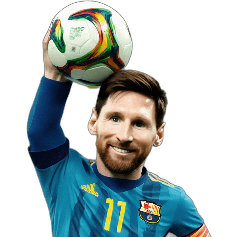 Lionel messi lifting the world cup emoji