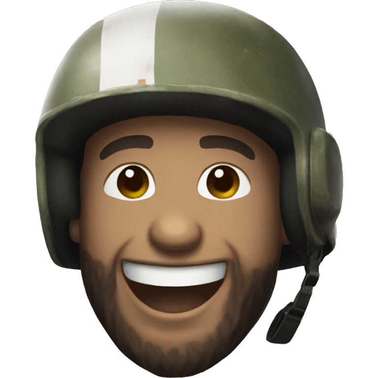 man laughing with PUBG Helmet emoji