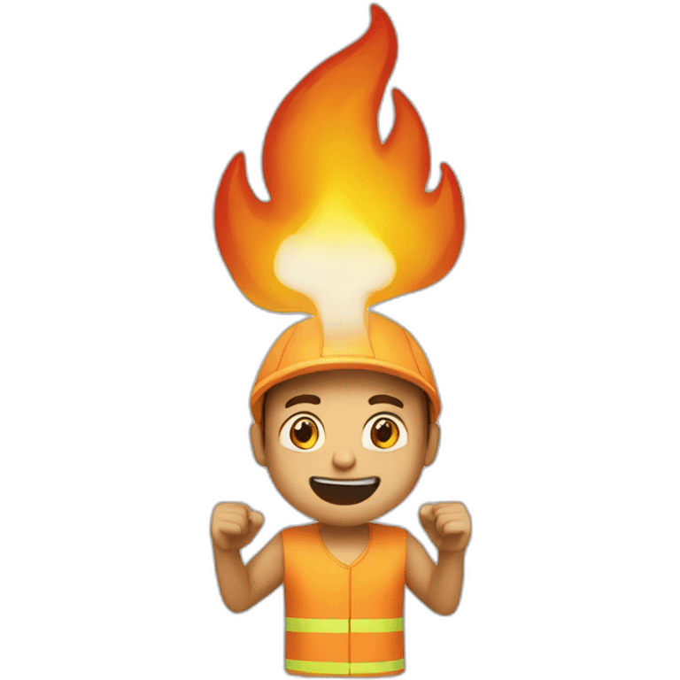 Je sais pas en feu emoji