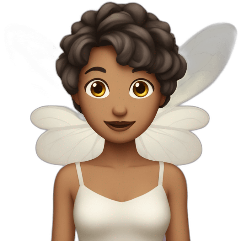 Fairy with dark brown haires emoji