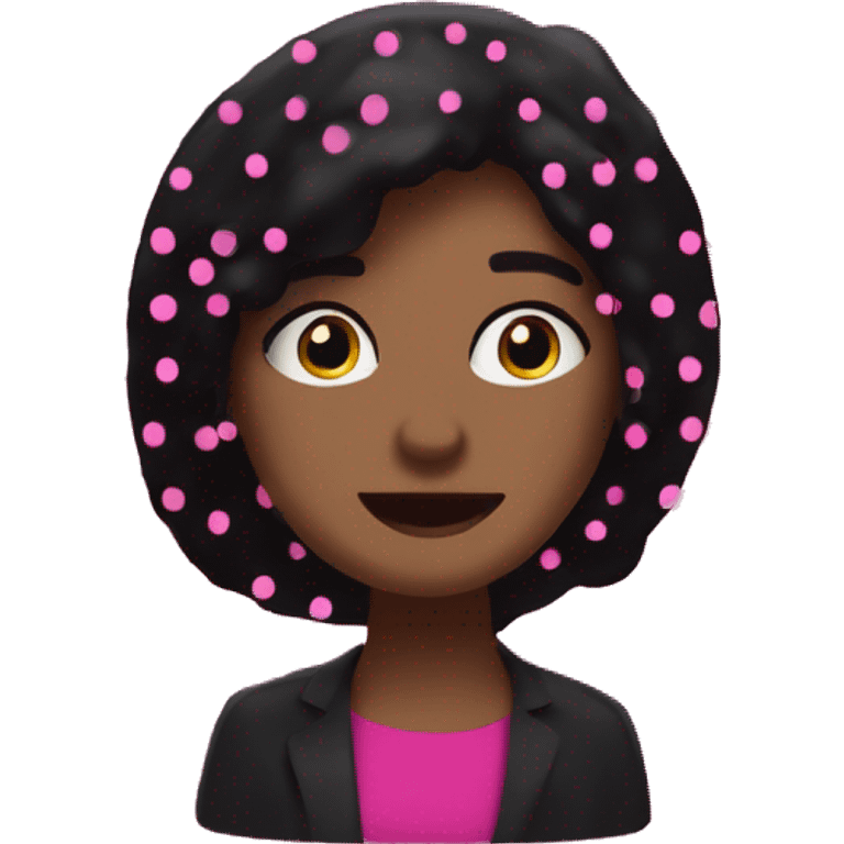 speech bubble dots pink black woman animated gif emoji