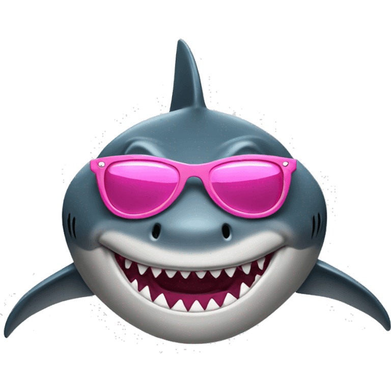 Shark with pink glasses  emoji